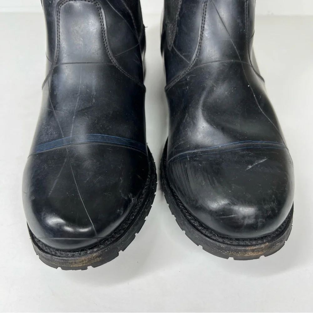 SYLVEN NEW YORK Raen Faux Fur Lined Chelsea Rain Boot In Black Womens Size 11